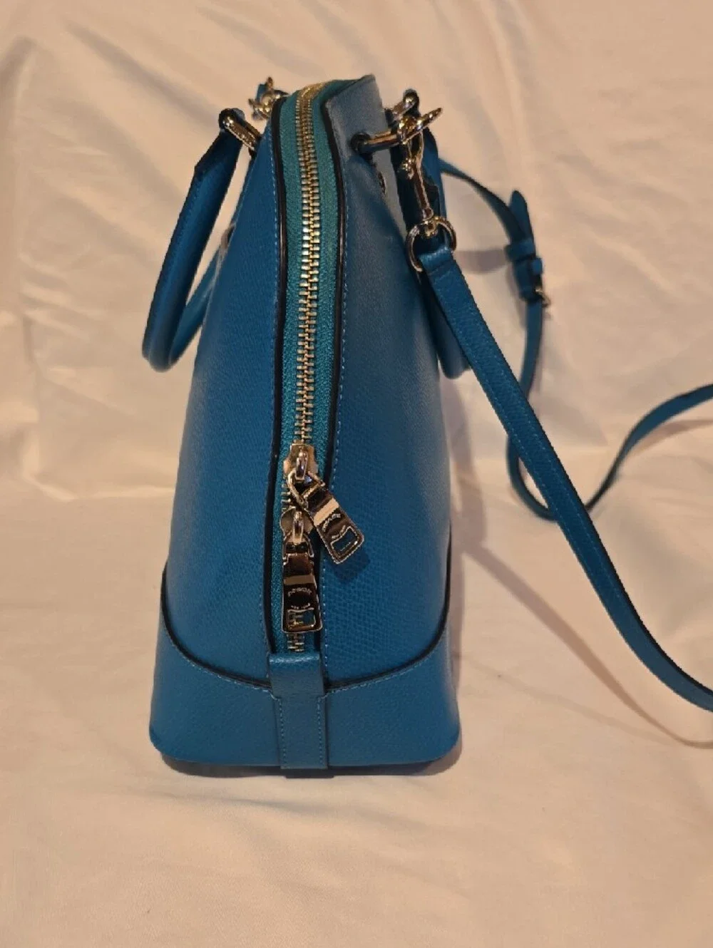 Coach Turquoise Dome Satchel - Structured Leather Handbag